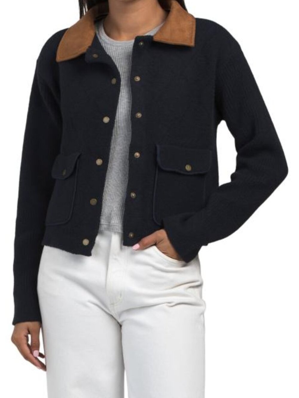 HUNTER Quilted Stitch Sweater Jacket